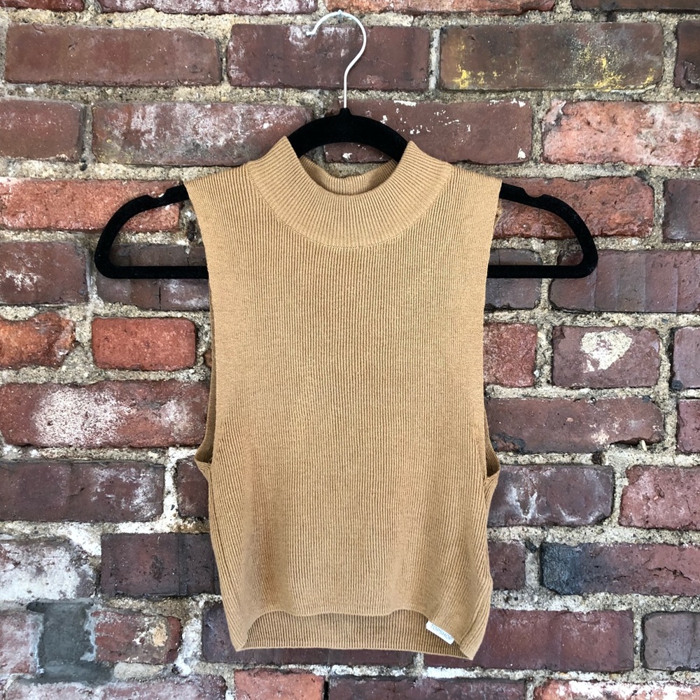 Topshop low turtle neck crop top